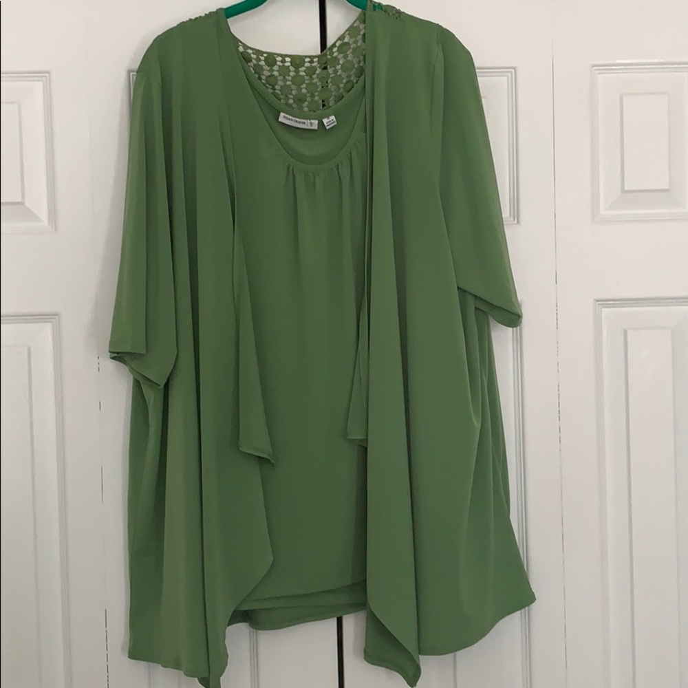 Susan Graver green crochet set